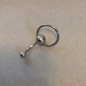 Silver belly ring
